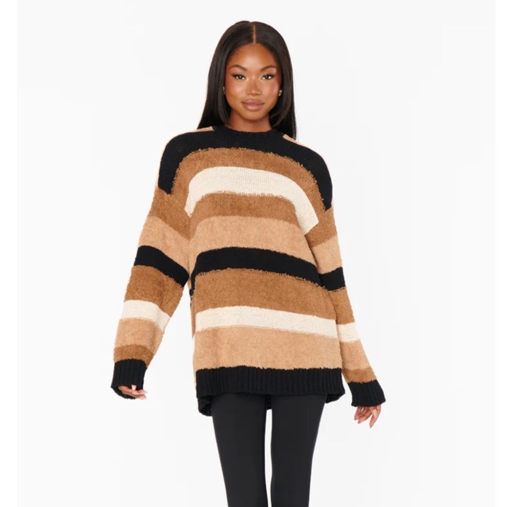 NWT SHOW ME YOUR MUMU Timothy Striped Sweater Size S